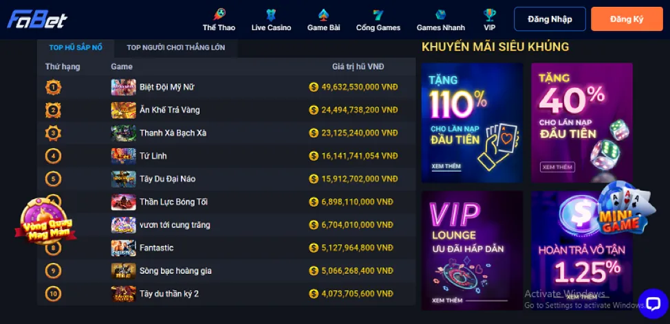 Ưu đãi đăng ký mới bigboss app